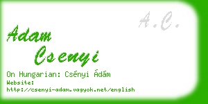 adam csenyi business card